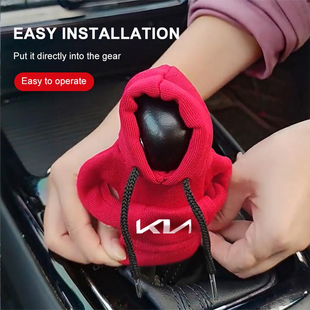 1/2Pcs Car Gear Shift Knob Cover Handle Gear Lever Hoodie Cover For Kia Rio Ceed Sportage Cerato Soul Sorento Picanto Optima K3S