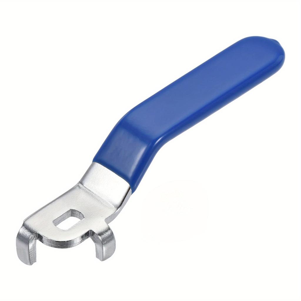1pc Lever Handle Iron Chrome Plated Replacement Quarter Turn with Plastic Grip Blue for DN25 Ball Valve