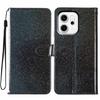 For Oppo Reno14 5G (Global) Wallet Case Glitter Anti-Scratch Leather Stand Phone Cover with Strap