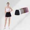 () Sports Tennis Skirt Women'S Anti-Light Fitness Skirt Fake Two-Piece Yoga Quick-Drying Pleated Skirt Shorts