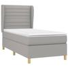 Maison Exclusive - Slatted Bed Base with Mattress Light Grey 90x200 Cm Fabric