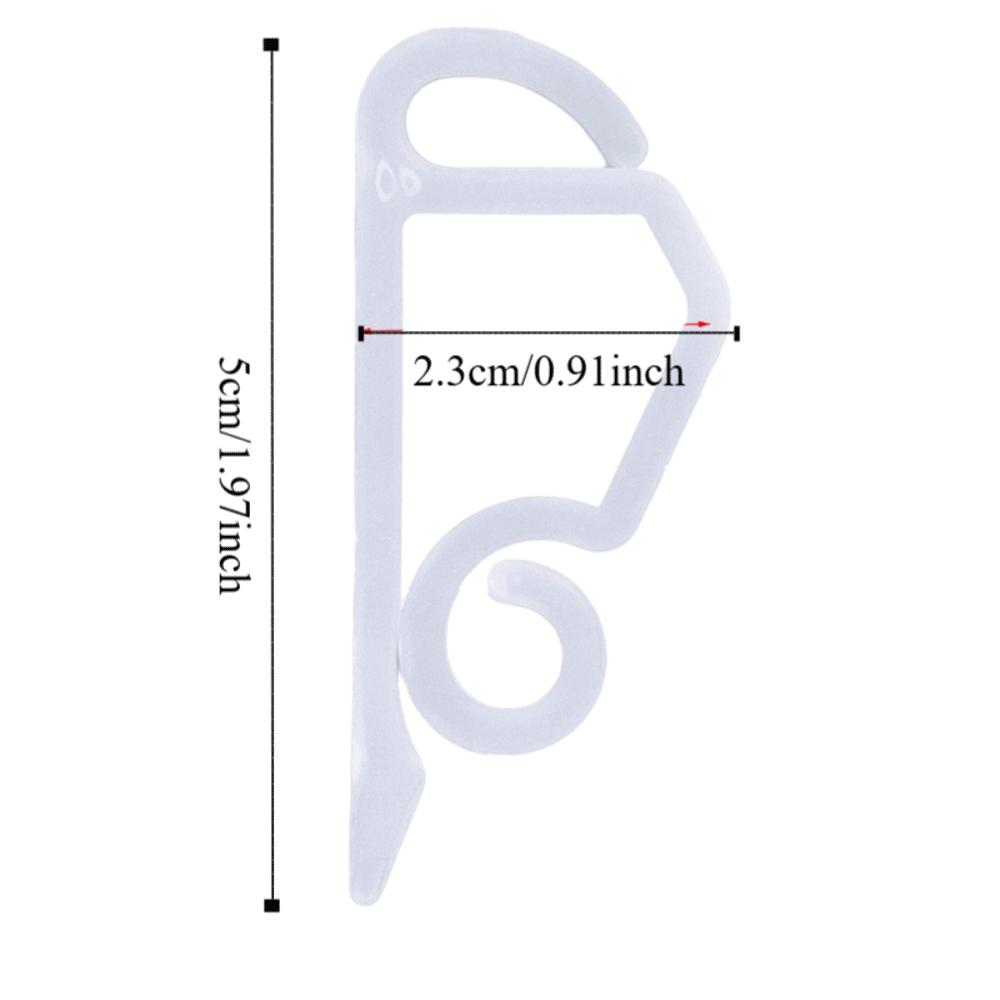 100Pcs White/Black/Green Christmas Lights Gutter Clips Reusable Plastic Gutter Clips 5*2.3cm Frostproof
