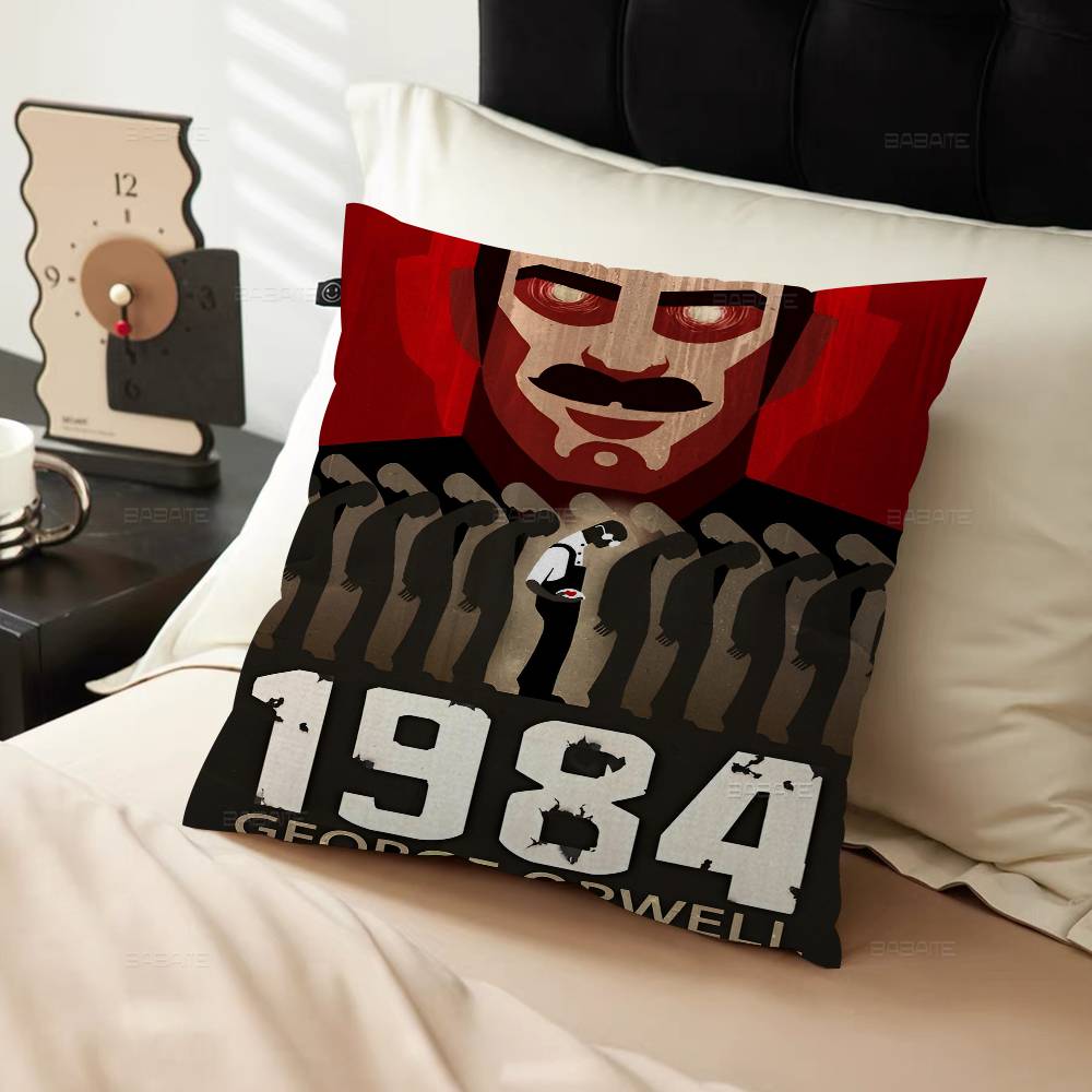 1984 George Orwell Stitch Lucky Dragon Pillow Cover Sofa Cushion Cover Home Room Decoration Children Gift