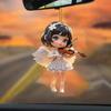 Surface Acrylic Flat Pendant With Angel Playing Violin Style For Vehicle Decor