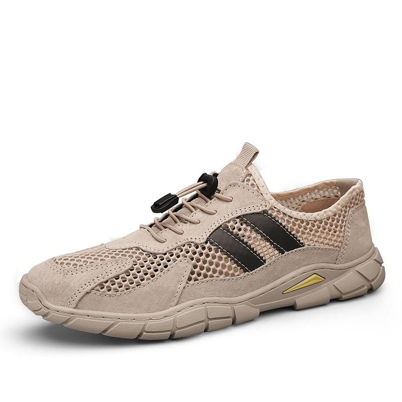 

Fashion New Design Summer Mens Sandals Beach Roman Sandals New Comfortable Outdoor Sneakers Breathable Men Mesh Shoes Wading Aqua Flats 46 песочный