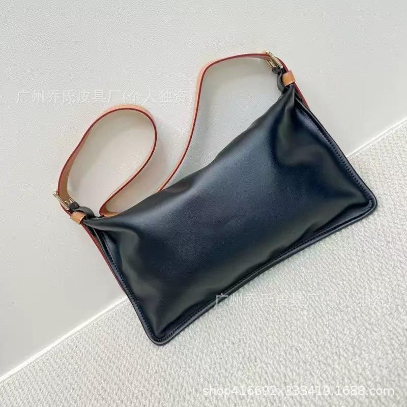 2025 Dragon Inlay Smoo Series Lambskin Geometric Women's Shoulder Crossbody Bag, Large Capacity, Wang Manyu Style