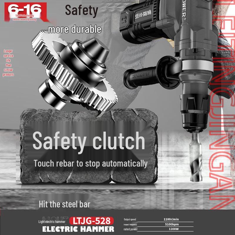 Leiting Jingang Dual-Function Electric Hammer and Pick CN plug (adapter included)