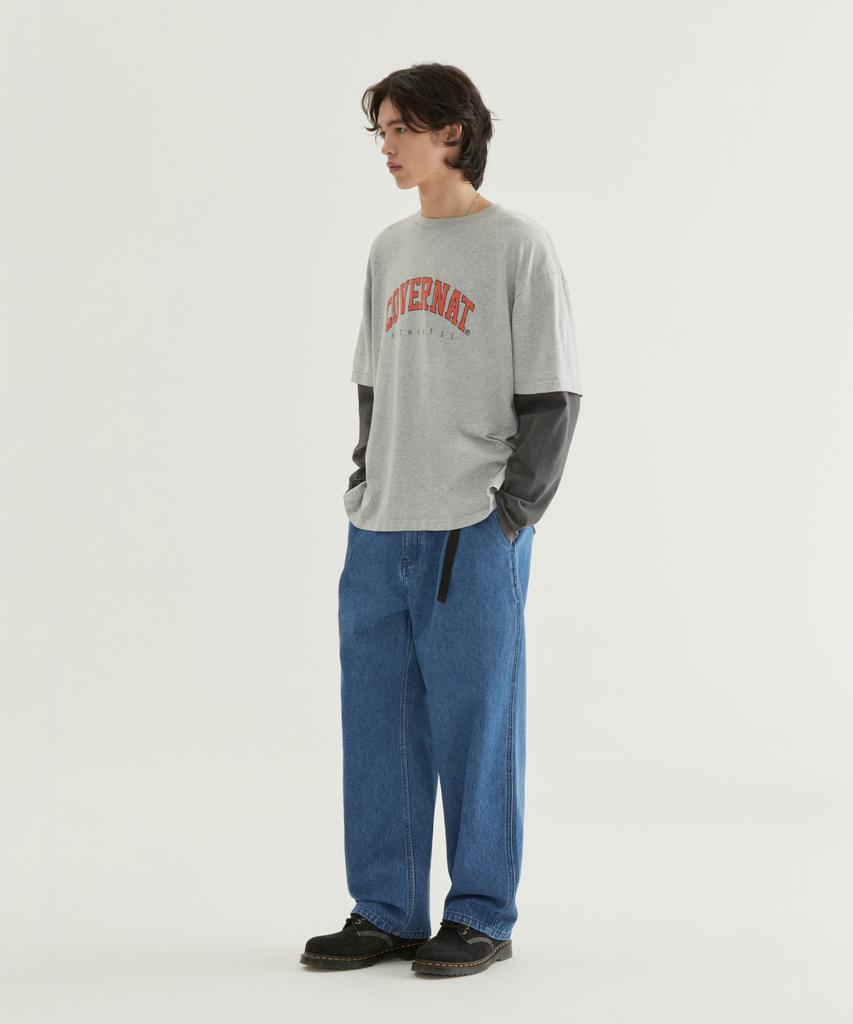 COVERNAT Arch Logo Layered Long Sleeve Ecru