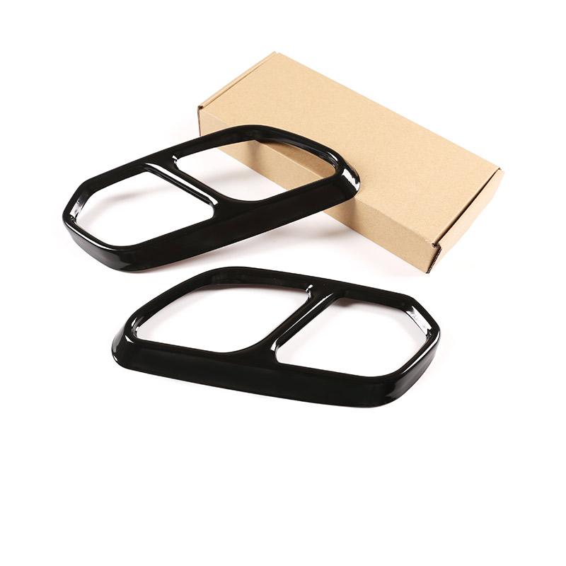 

For VW Touareg CR7 2018 2019 2020 2025 Stainless Steel Black Car Rear Exhaust Muffler Pipe Cover Trim Tail Throat Frame чёрный