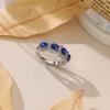 Rhein Blue New Zircon Ring Elegant Celebrity Accessories Retro Magazine Ring