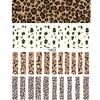 1 pezzo autunno inverno disegni con stampa leopardata adesivo a strisce 3D nail art adesivo autoadesivo impermeabile decorazione per manicure
