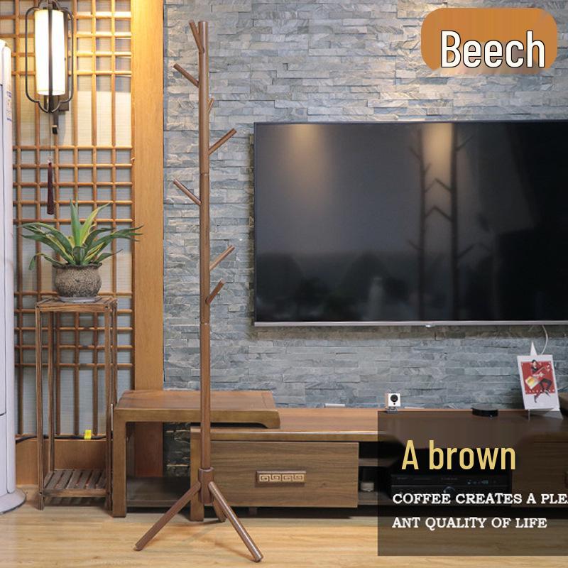 Solid Wood Clothes Rack for Living Room & Bedroom