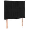 Tête de lit - Maison Exclusive - Velours noir - Hauteur réglable - 80x5x118/128 cm