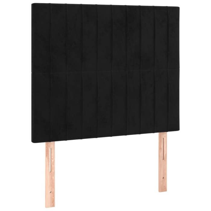 Tête de lit - Maison Exclusive - Velours noir - Hauteur réglable - 80x5x118/128 cm
