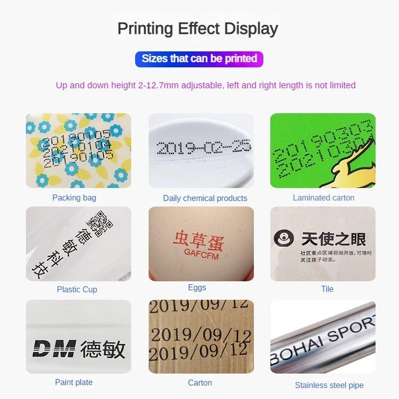 Portable Handheld Inkjet Printer Automatic Small Packaging Batch Production Date Logo Coding Label Machine