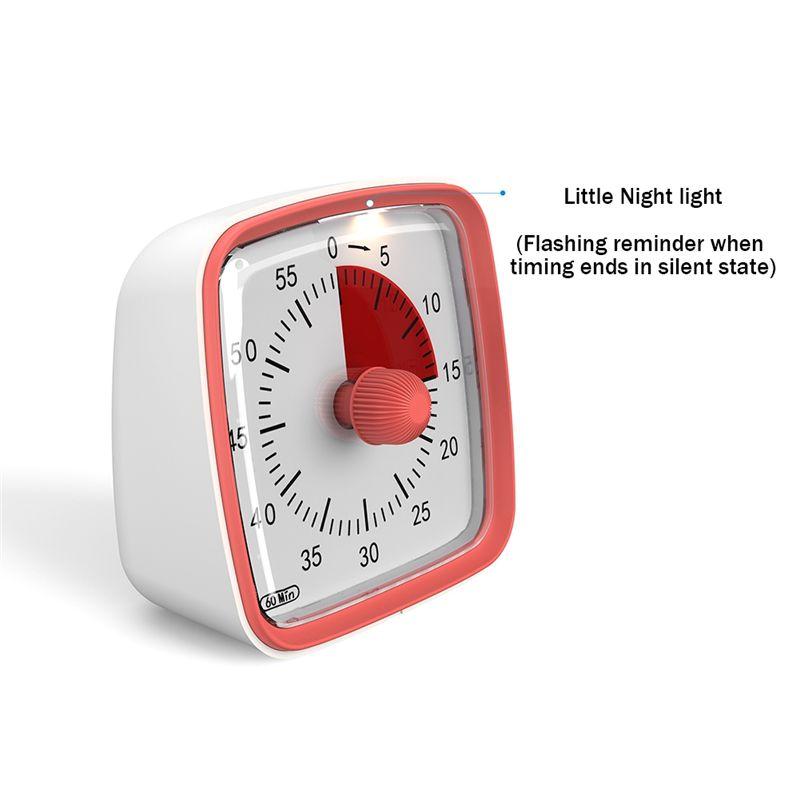 BHBL 60-Minute Timer, Classroom Classroom Timer, Countdown Timer for Kids and Adults, Time Management Tool for Teaching Black