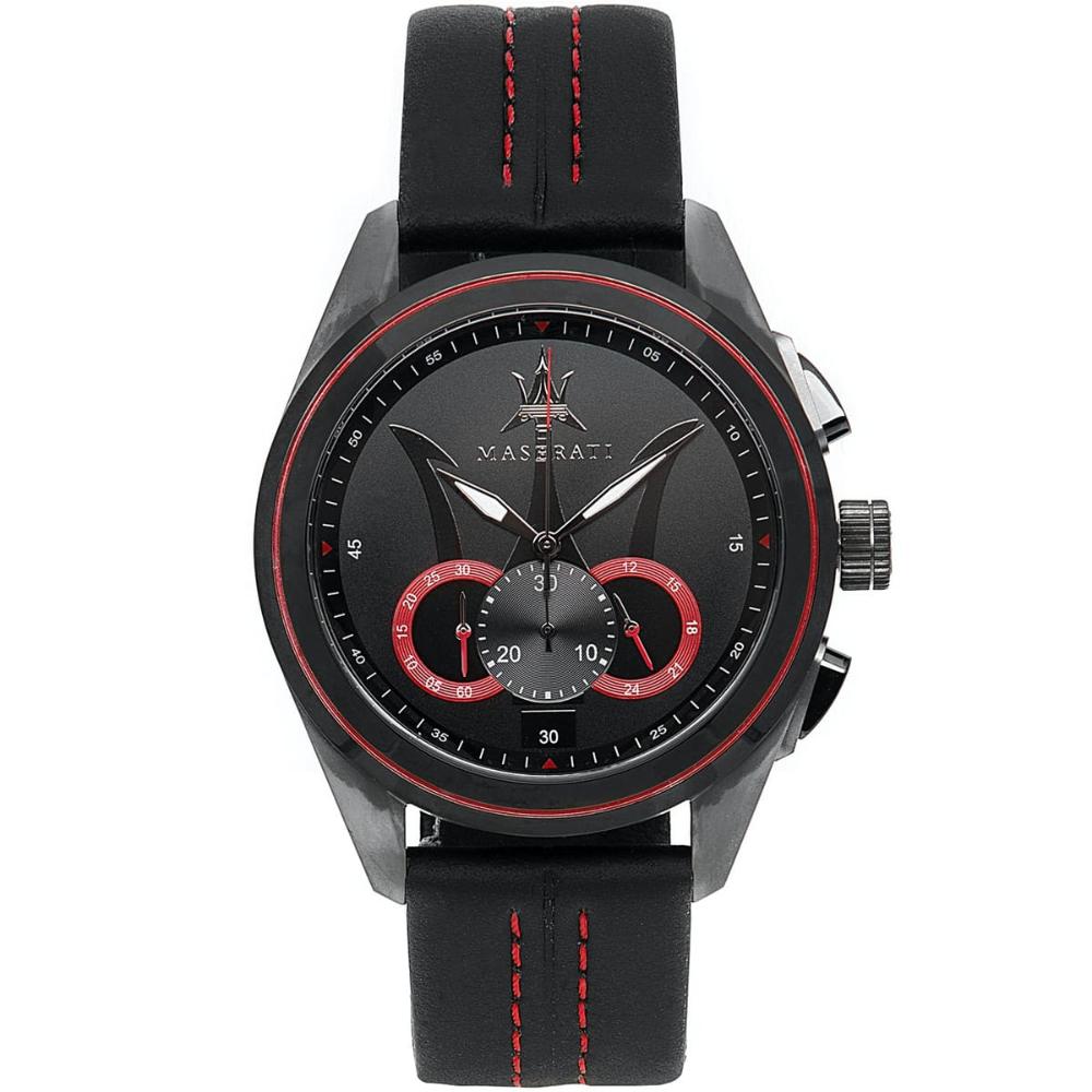 Maserati Relógio masculino Traguardo Cronógrafo com mostrador preto R8871612023