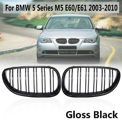Grelha Dianteira Esportiva Preta Grelhas Rim Grelha Para BMW Série 5 M5 E60/E61 2004 2005 2006 2007 2008 2009 2010 Brilhante