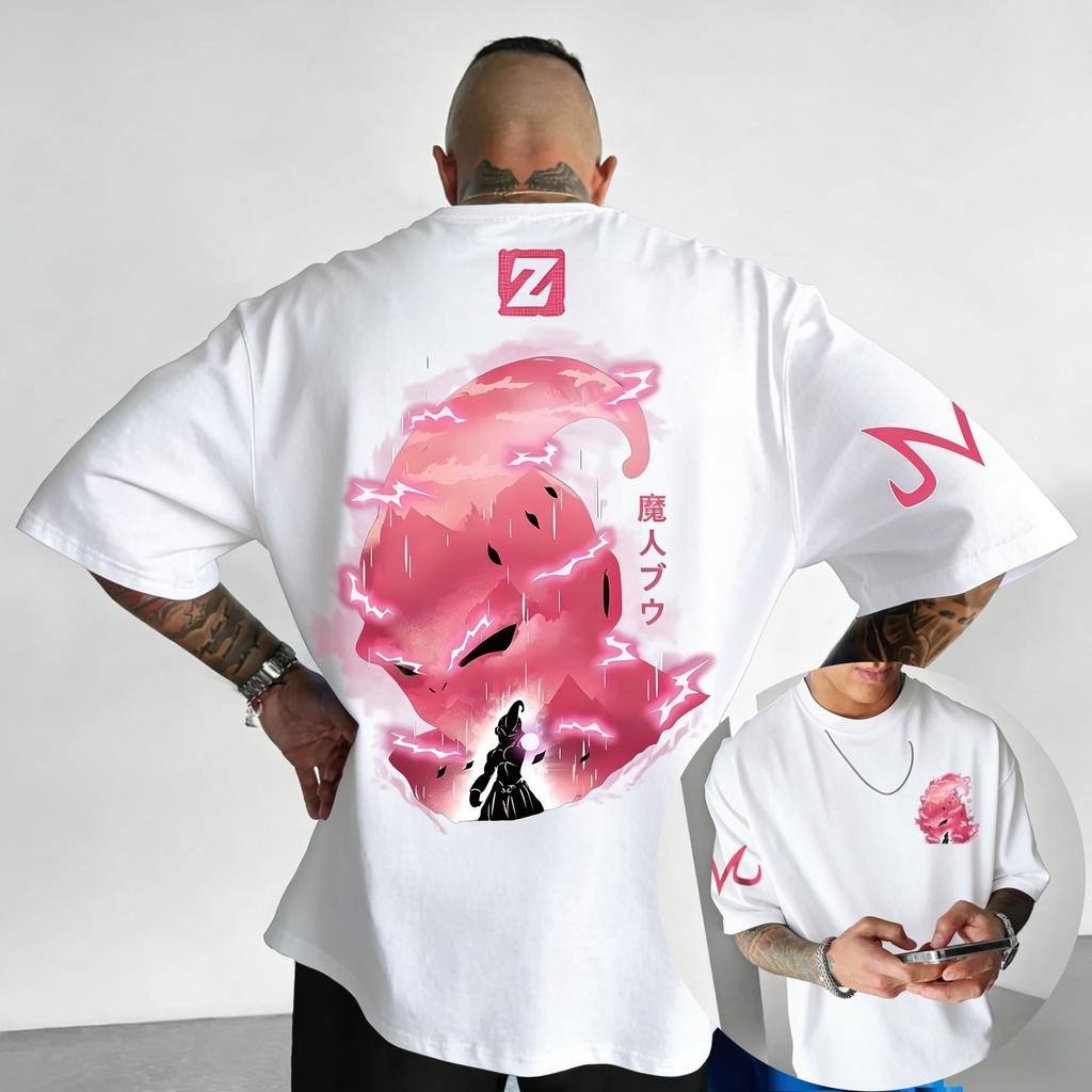 New Dragon Ball Anime Goku Roundneck Shortsleeved 2026 Bandai Summer Mens Sports Loose and Breathable Cotton Tshirt