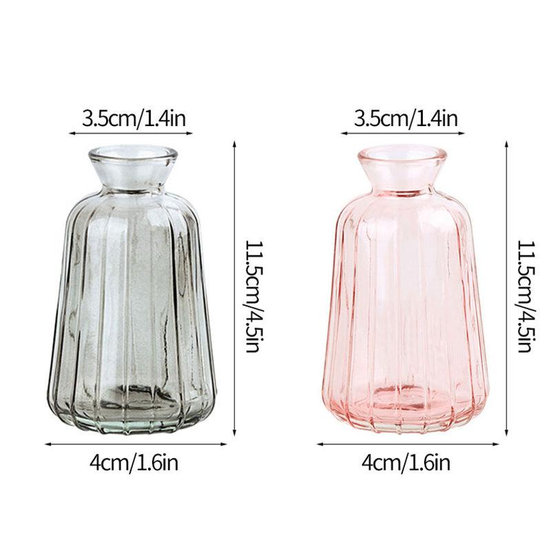Glass Vase Decorative Flower Bottle Transparent Flower Vase Mushroom Bud Vase Home Decor Table Ornaments Mother'S Day Gifts