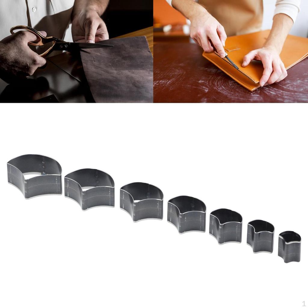 7 Stück Lederstanzform Verschiedene Größen Vorlage Bastelwerkzeug Geometrische Form für DIY