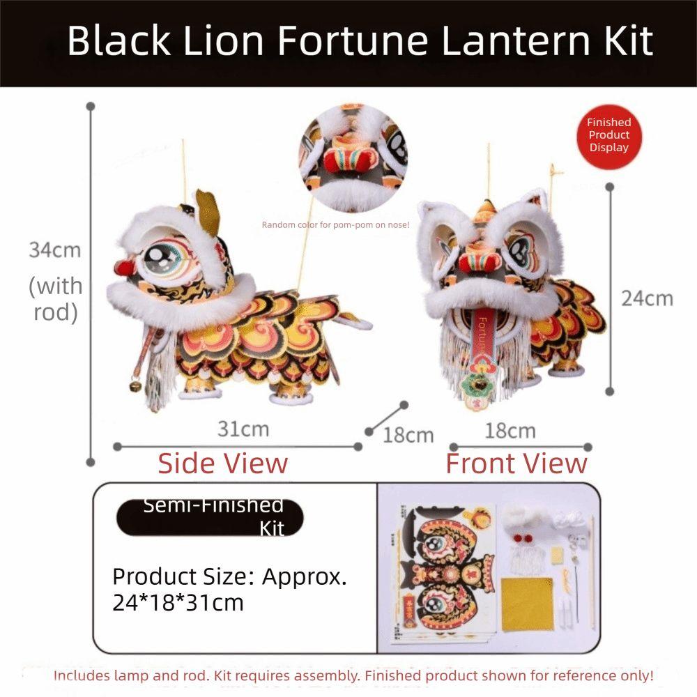 Wodoodporny Noworoczny Lampion Lwa Tanecznego Zestaw Materiałów DIY Ręcznie Robiony Lampion Chiński Nowy Rok