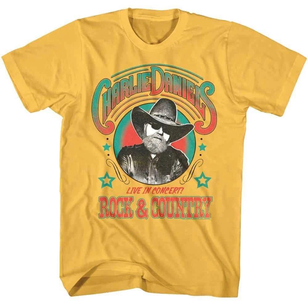 Charlie Daniels Band Rock & Country Men s T Shirt XL