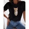 Polyester Women's Short Sleeve Crew Neck Top Comfortable Quick Dry Lounge Wear for Daily Use