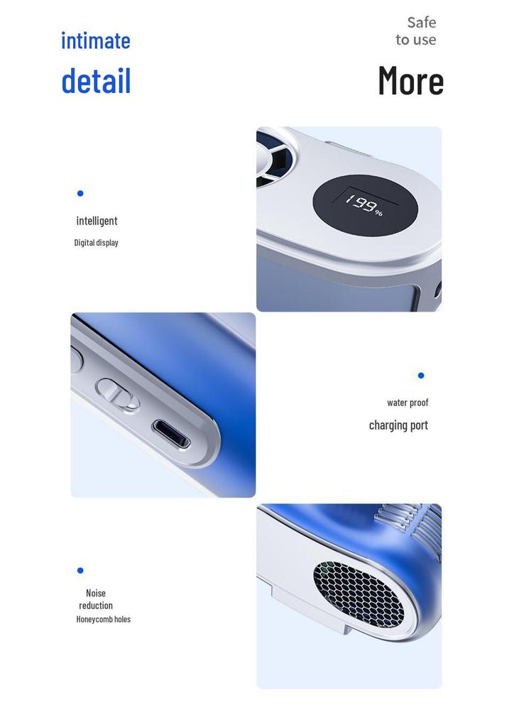 Compact High-Speed Waist Clip Fan: Portable, Long Battery Life, Ideal for Outdoor Cooling