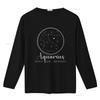 Aquarius Star Chart Zodiac T Shirt Vintage Washed Casual Slightly Unisex Stylish Comfortable Versatile Graphic