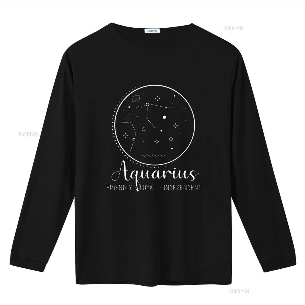 Aquarius Star Chart Zodiac T Shirt Vintage Washed Casual Slightly Unisex Stylish Comfortable Versatile Graphic
