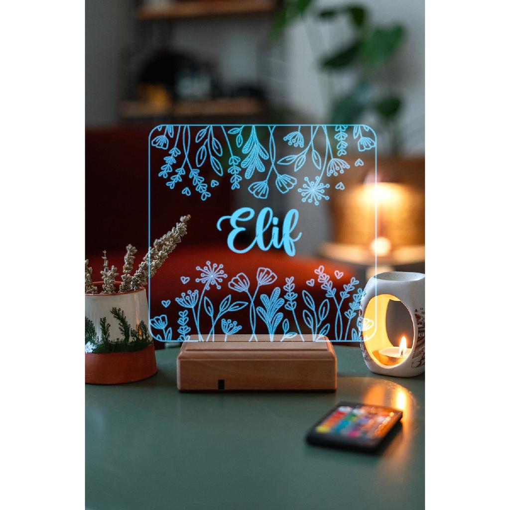 Personalized Named Decorative 16 Color Remote Controlled Night Light