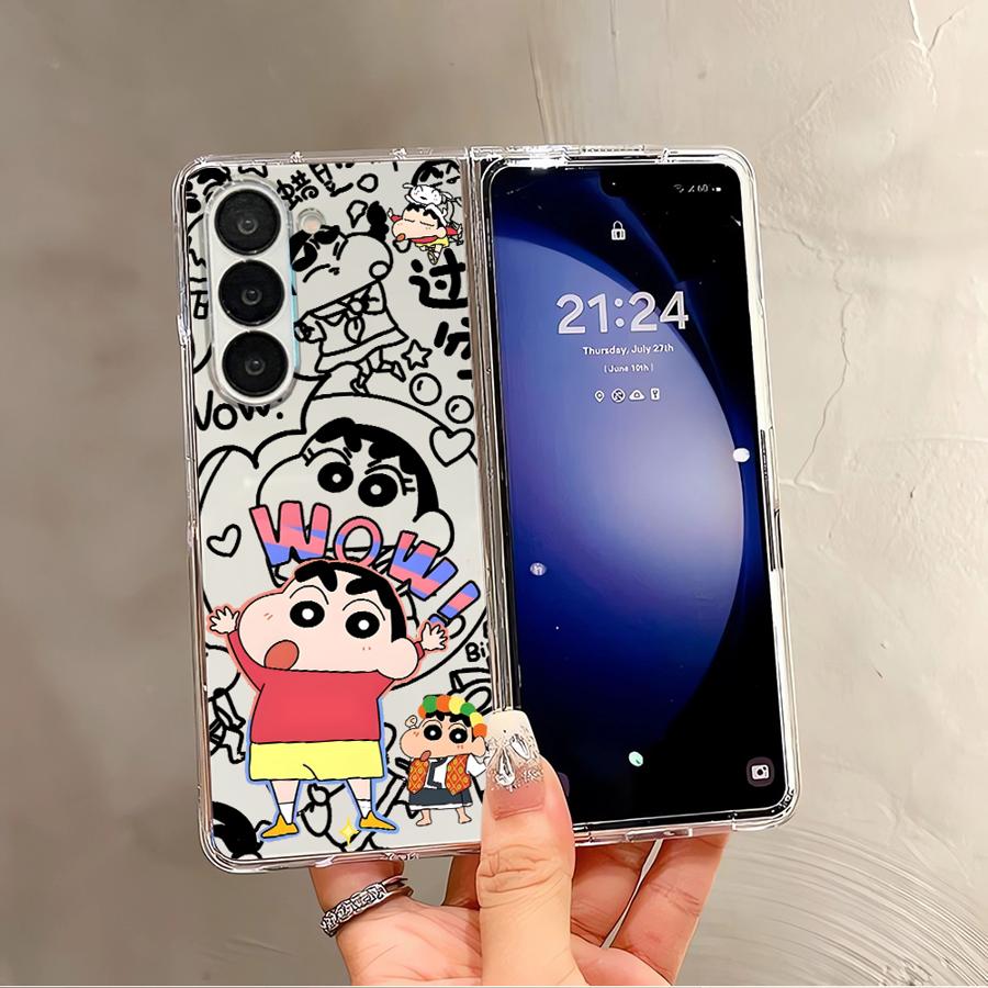 Crayon Shin Chan Nene Case for Samsung Galaxy Z Fold 7 6 5 4 3 ZFold3 ZFold7 ZFold5 ZFold6 ZFold4 Back Phone Cover