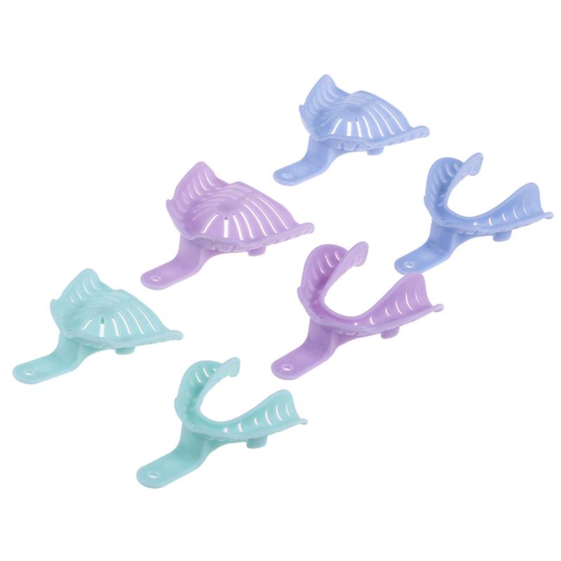 6ks barevné dentální otiskovací misky Plastové materiály Držák na zuby