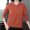 Women's Long Sleeve Embroidered T-Shirt Spring Autumn Fashionable Stand Collar Base Shirt