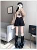 Women's High-Waisted Sequin Tweed Wide-Leg Shorts, Autumn/Winter 2025, Plus Size Slimming Design