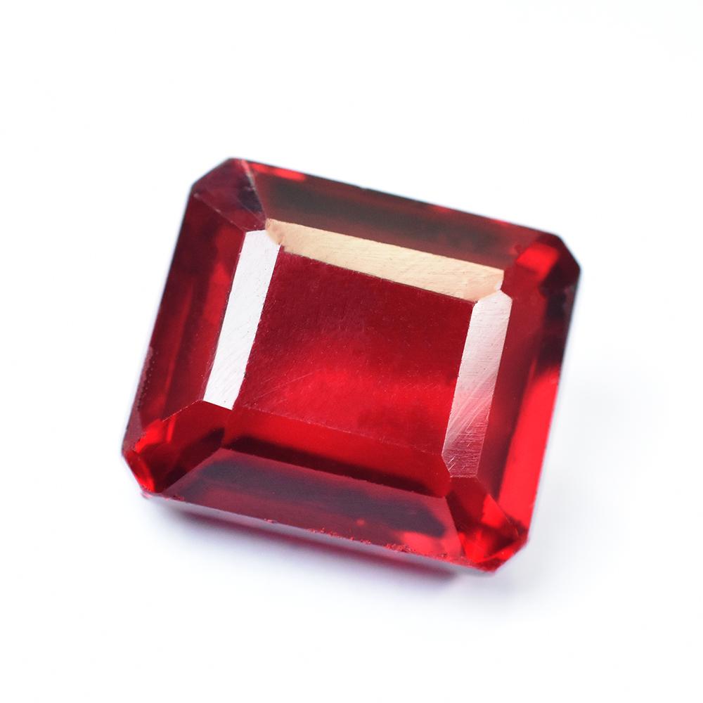 20.30 Ct Stunning EMERALD Cut Natural RED Garnet Loose Gemstone