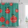 Home Shower Curtains Bathroom Decora Waterproof Fabric Non-slip Bathmat Water Absorption Curtain Modern Nordic Merry Christmas