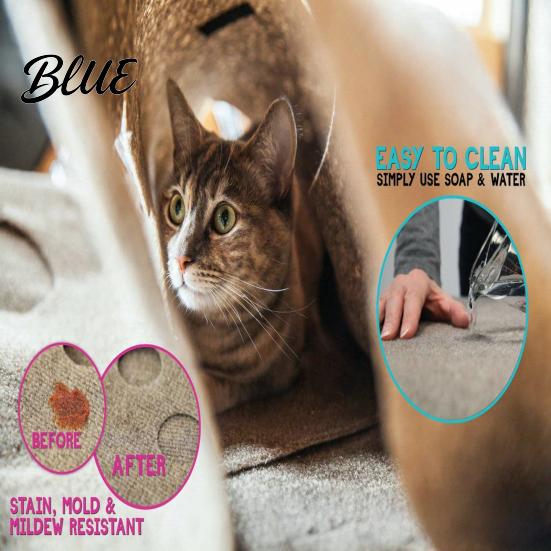 Filz-Tunnel für Katzen mit Gucklöchern Verstecklöchern Faltbare Große Interaktive Spielmatte Versteckspiel Spielzeug Versteckhöhle Indoor Katzen Beschäftigungsaktivität
