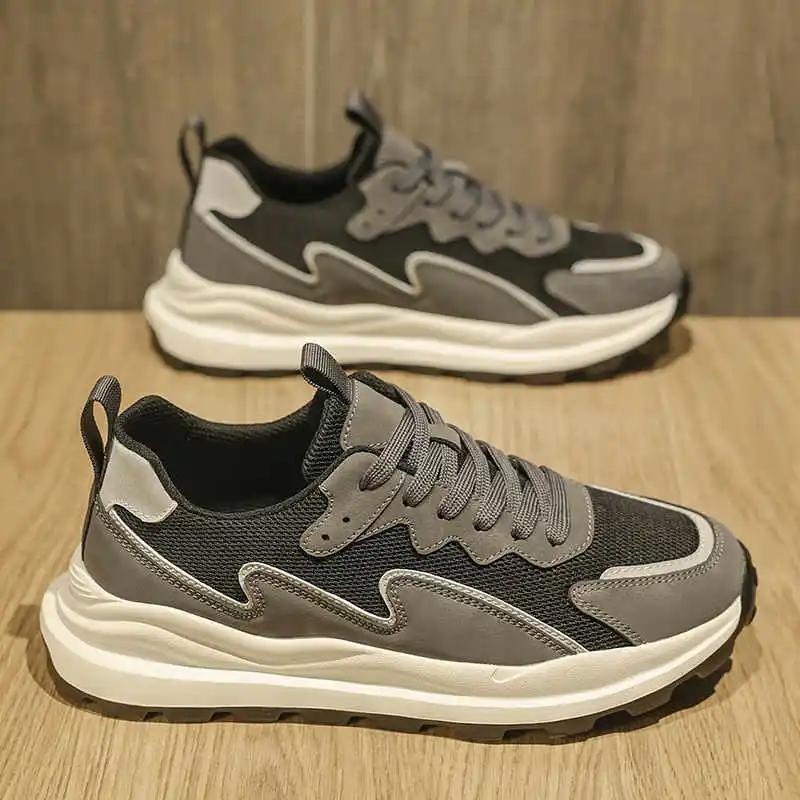 

Fashion Round Tip Round Toe Shoes Men Green Casual Sports Tennis Man Running Sneakers 44 Size Brands Sneeker Retro Practice Cheaper 44