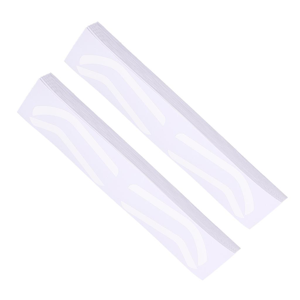 100 Sheet Brow Stencil Stickers Disposable Safe Hygienic Shaping Positioning Adhesive Eyebrow Template Stickers for Microblading Artist A Type