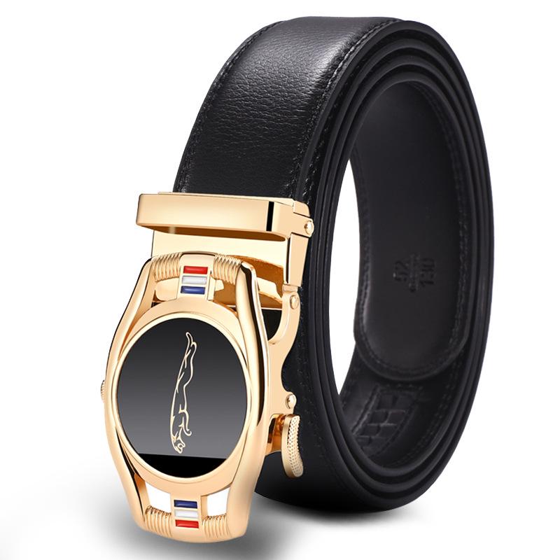 Men's High-End Genuine Leather Automatic Buckle Belt