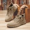 Leather Martin Boots Men's High Top American Retro Desert Boots Soft Sole Short Boots Medium Top