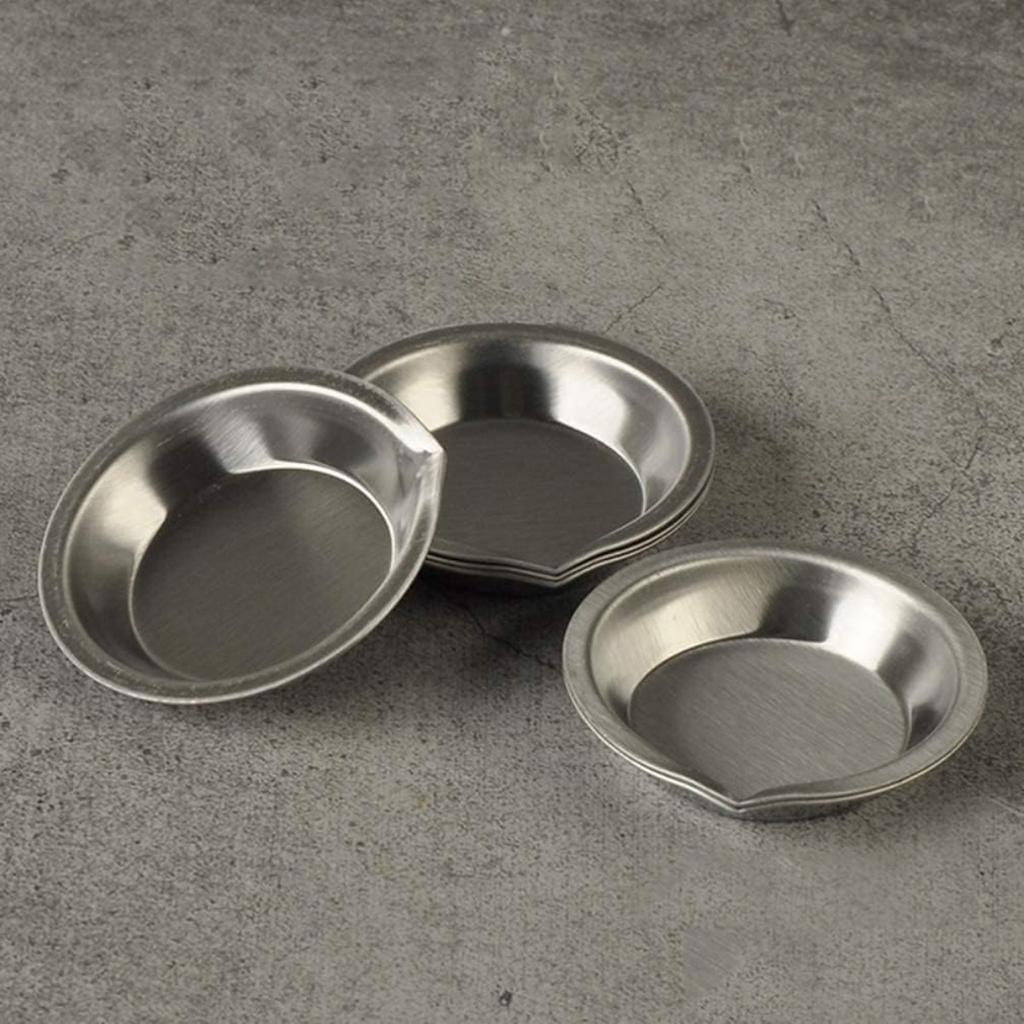 5/10/20pcs Durable Stainless Steel Paint Palette Set,Round Mixing Trays for Artists - Metal Art Supplies for Home and School Use