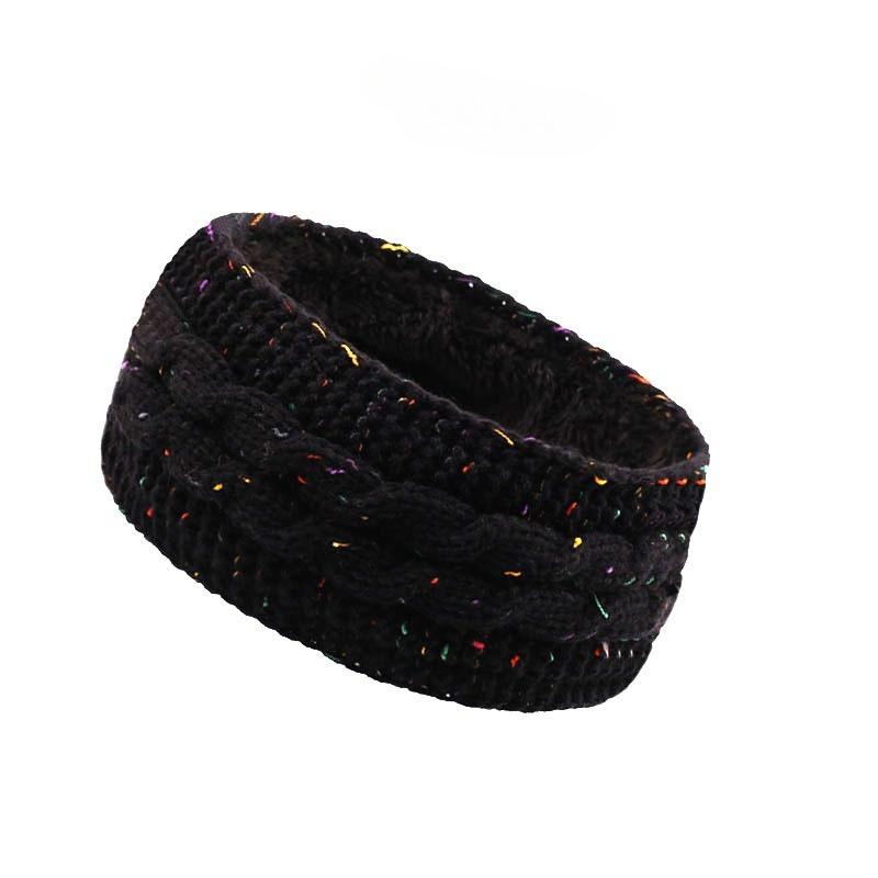 New Winter Velvet Hair Accessories Autumn Winter Yarn Knitted Headband Fashionable Warm Sports Headband