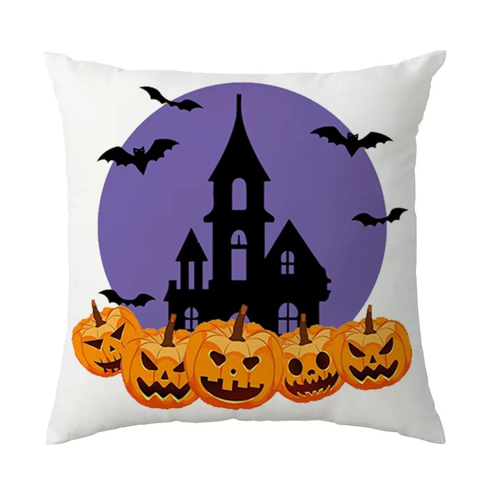 Halloween Holiday Party Decorations Living Room Sofa Cushion Cover Pillow Cover Suitable for Home Bedroom Room Decoration