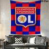 Olympique Lyonnais Wall Hanging Printed Fabric Blanket Decorative Tapestries for Bedroom Living Room Home Decor