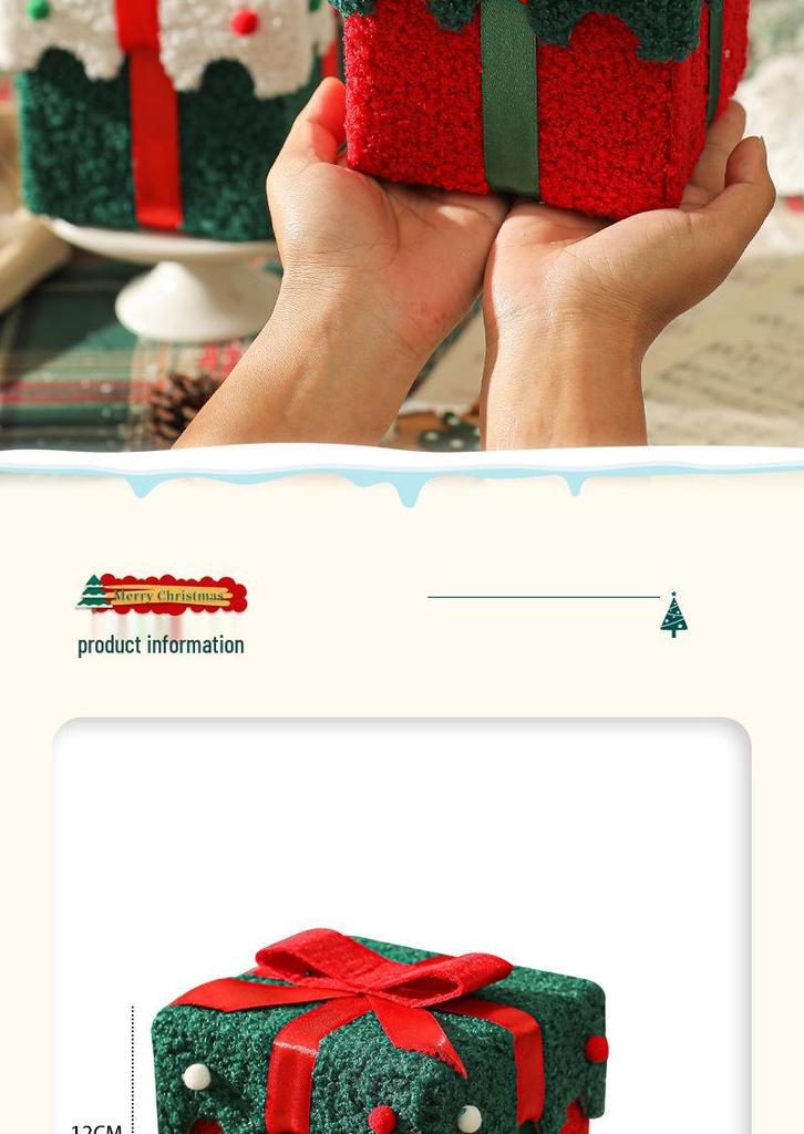 Christmas Velvet Apple Gift Box: Thickened Safe Packaging for Candy & Decorations