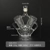 Whiskey Bottle Vintage-themed glass decanter with engine and whiskey bottle design