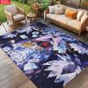 Cool Anime Warrior Printed Rug,Crystal Flower Decorative Floor Carpet,Mat for Gamer Room,Bedroom,Living Room,Home Decor Gift